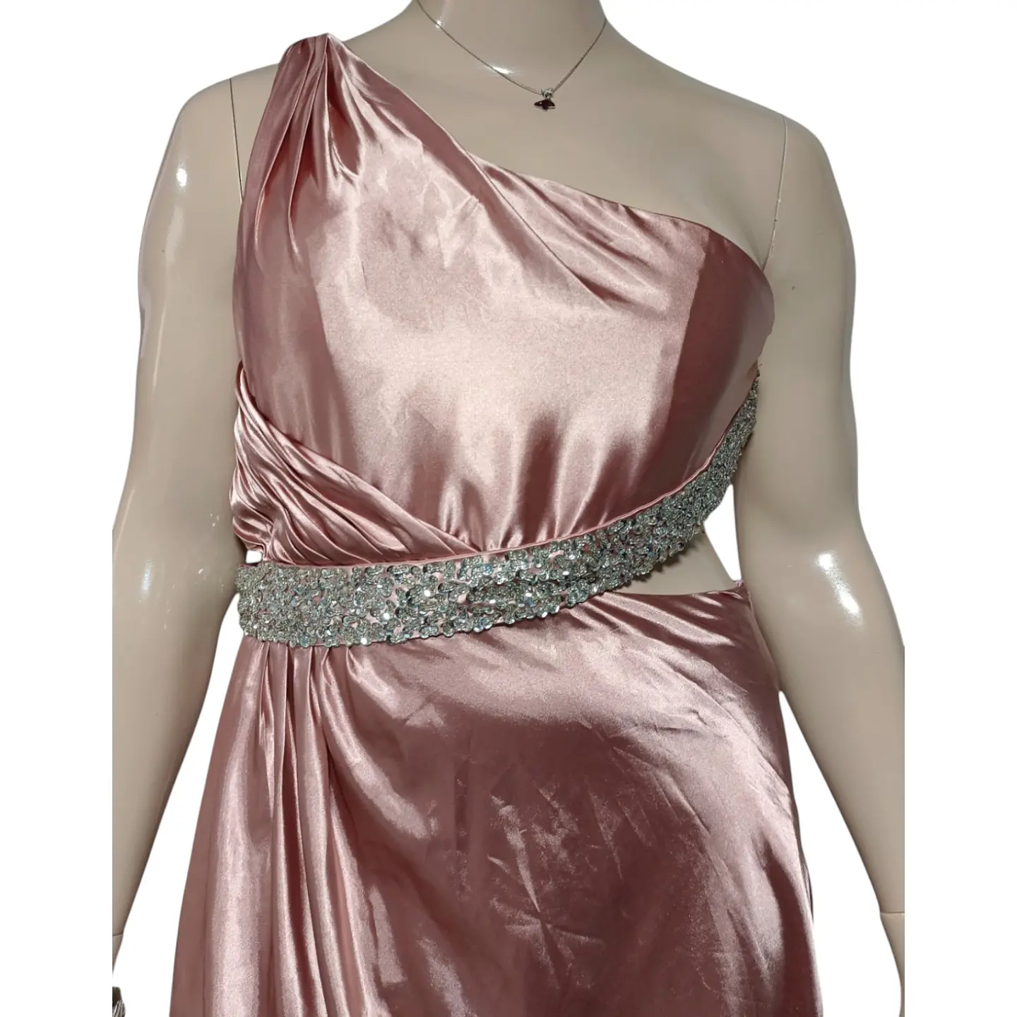 Vestido de Fiesta de Un Hombro con Espalda Descubierta  5