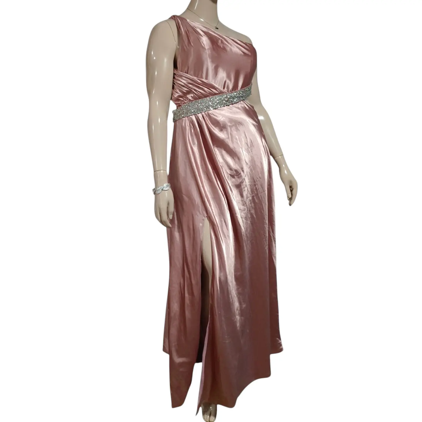Vestido de Fiesta de Un Hombro con Espalda Descubierta  3
