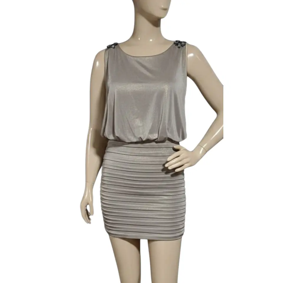 Vestido De Fiesta Estilo Blusón Drapeado Xscape Talla S / M 2
