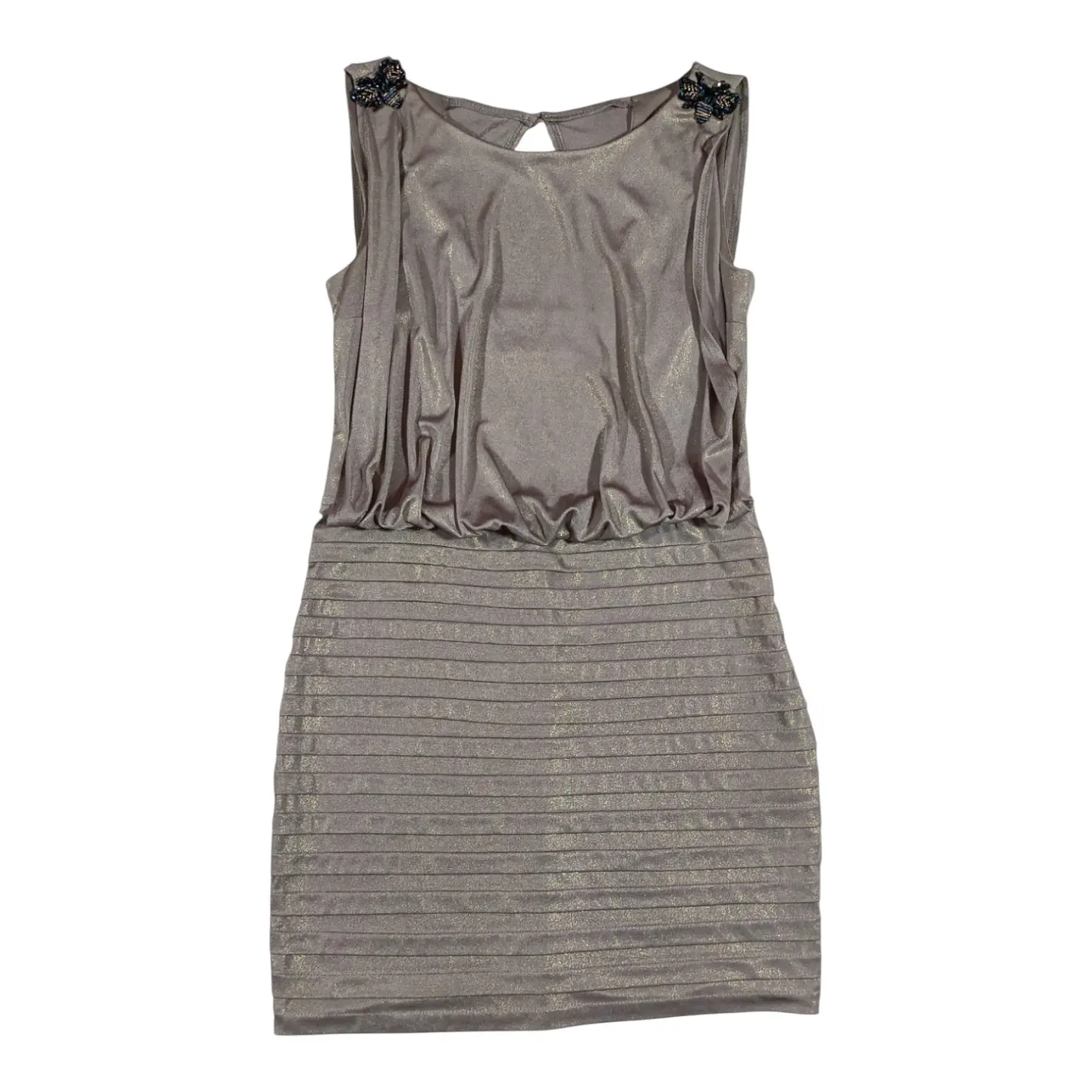 Vestido De Fiesta Estilo Blusón Drapeado Xscape Talla S / M 7
