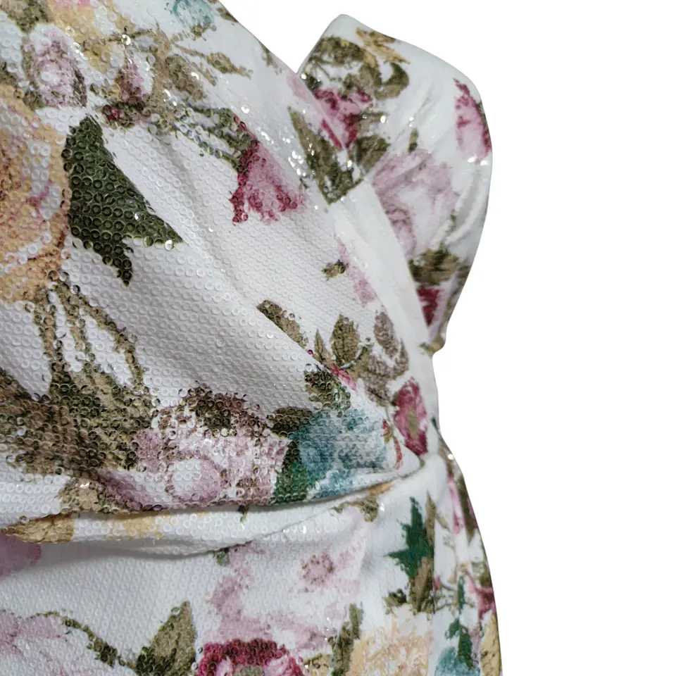 Vestido de Fiesta Floral Cubierto Lentejuelas Talla XL - 2XL 8