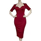 Vestido Fiesta Escote Corazón Abertura en Muslo Talla XL - Miniatura 2