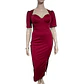 Vestido Fiesta Escote Corazón Abertura en Muslo Talla XL - Miniatura 3