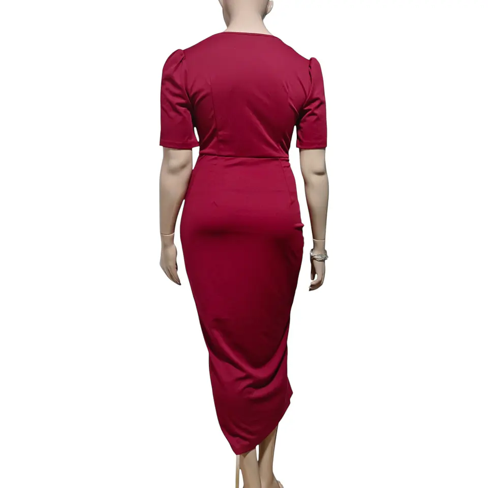 Vestido Fiesta Escote Corazón Abertura en Muslo Talla XL 7