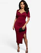Vestido Fiesta Escote Corazón Abertura en Muslo Talla XL - Miniatura 1