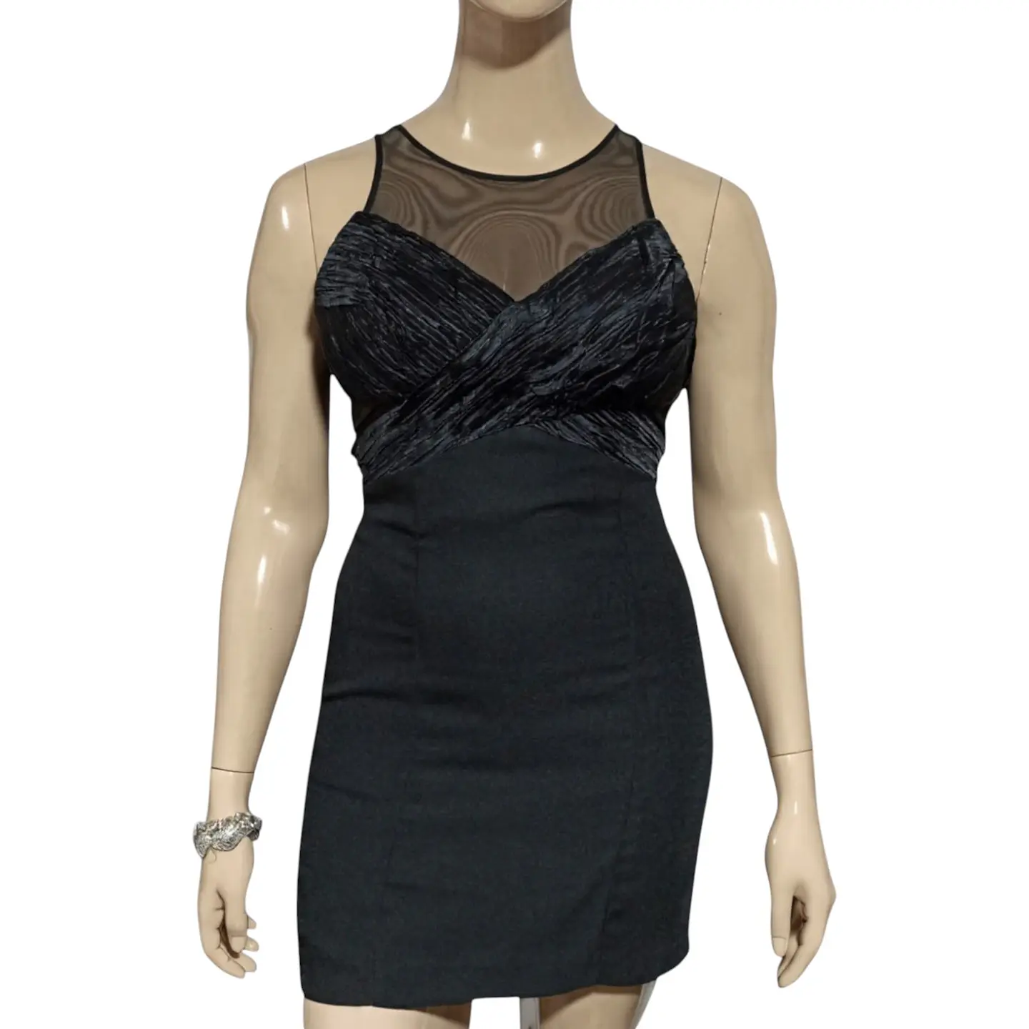 Vestido de Fiesta Corto Negro Ajustado - Talla L 3