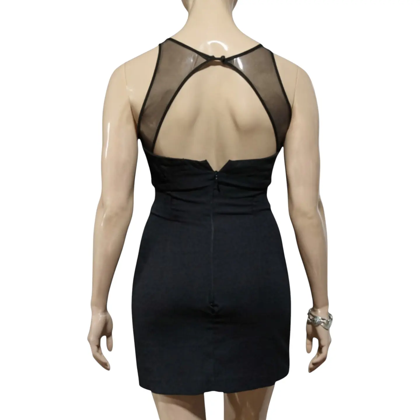 Vestido de Fiesta Corto Negro Ajustado - Talla L 6