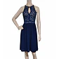 Vestido De Fiesta Azul Con Cuello Halter - Importado Talla S - Miniatura 2