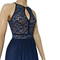 Vestido De Fiesta Azul Con Cuello Halter - Importado Talla S - Miniatura 5
