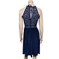 Vestido De Fiesta Azul Con Cuello Halter - Importado Talla S - Miniatura 6