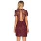 Mini Vestido de Fiesta de Encaje Burdeo - Talla S - Miniatura 3