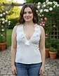 Blusa Banca Cruzada Sin Mangas Escote Profundo Talla L - Miniatura 1