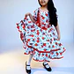 Vestido Huasa China Estampado Floral Para Niña 6 A 8 Años - Miniatura 1