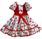 Vestido Huasa China Estampado Floral Para Niña 6 A 8 Años - Miniatura 5