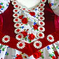 Vestido Huasa China Estampado Floral Para Niña 6 A 8 Años - Miniatura 8
