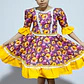 Vestido Huasa China Manga 3/4 -  Para Niña De 6 A 7 Años - Miniatura 2