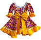 Vestido Huasa China Manga 3/4 -  Para Niña De 6 A 7 Años - Miniatura 6