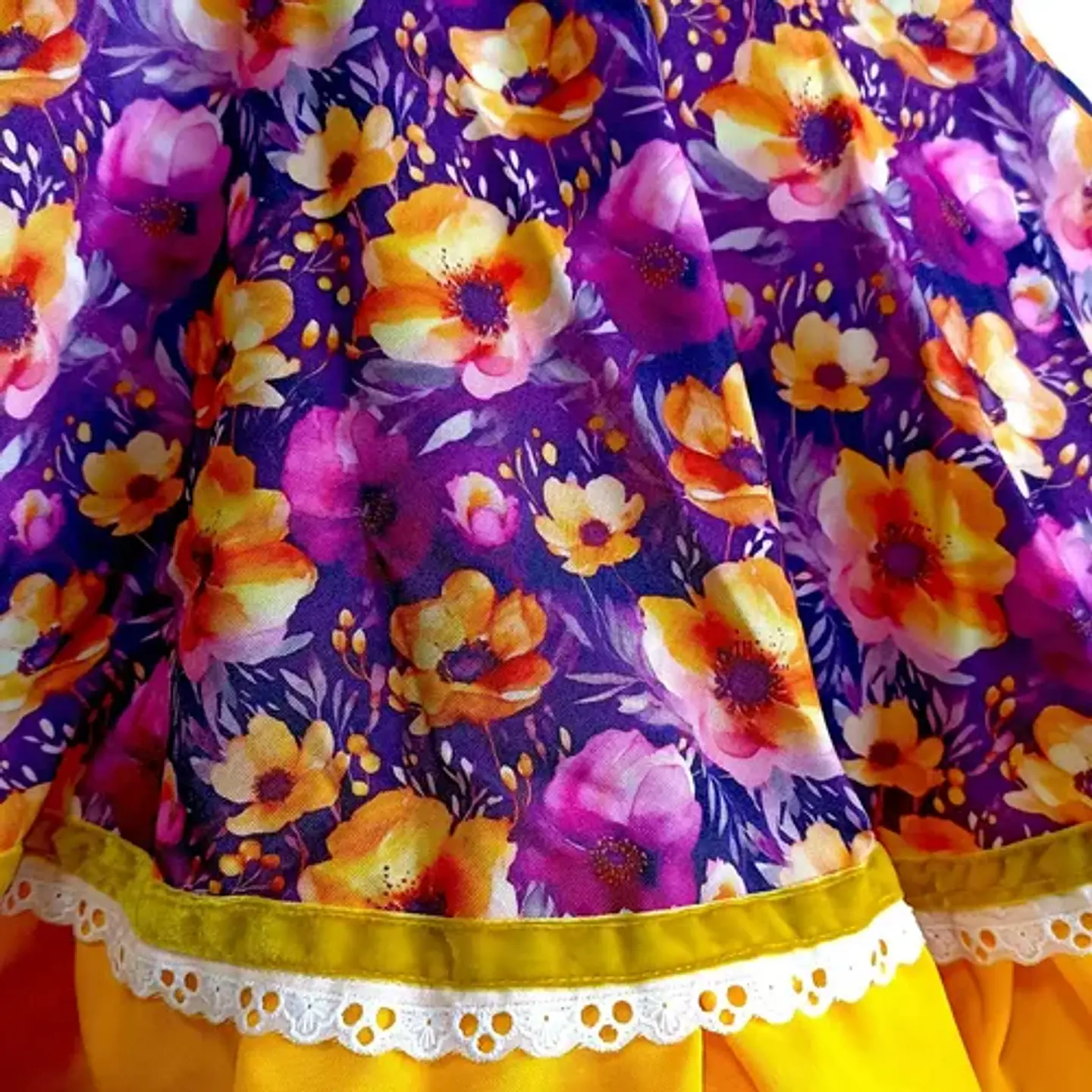 Vestido Huasa China Manga 3/4 -  Para Niña De 6 A 7 Años 11