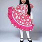 Vestido De Huasa China Para Niña 5 A 6 Años - Fondo Fucsia - Miniatura 1