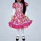 Vestido De Huasa China Para Niña 5 A 6 Años - Fondo Fucsia - Miniatura 2