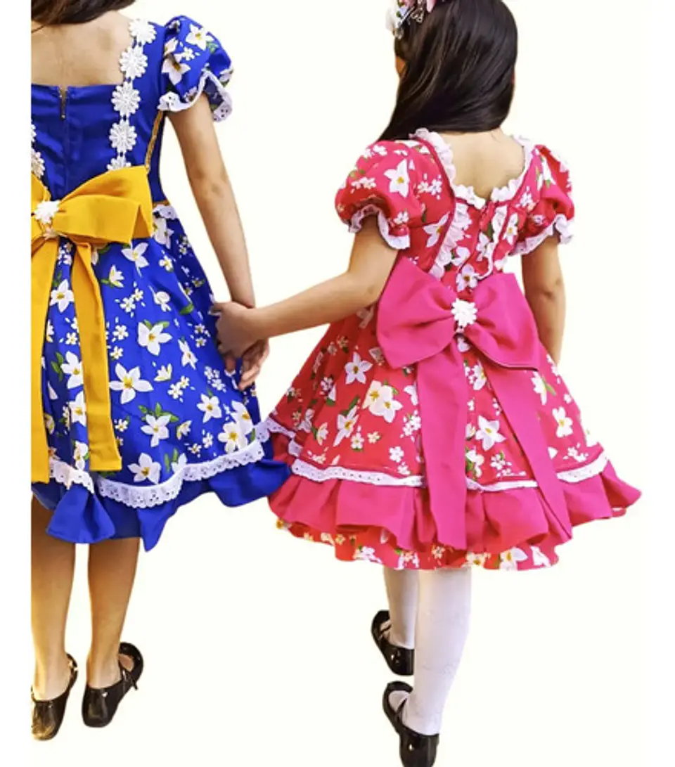 Vestido De Huasa China Para Niña 5 A 6 Años - Fondo Fucsia 3