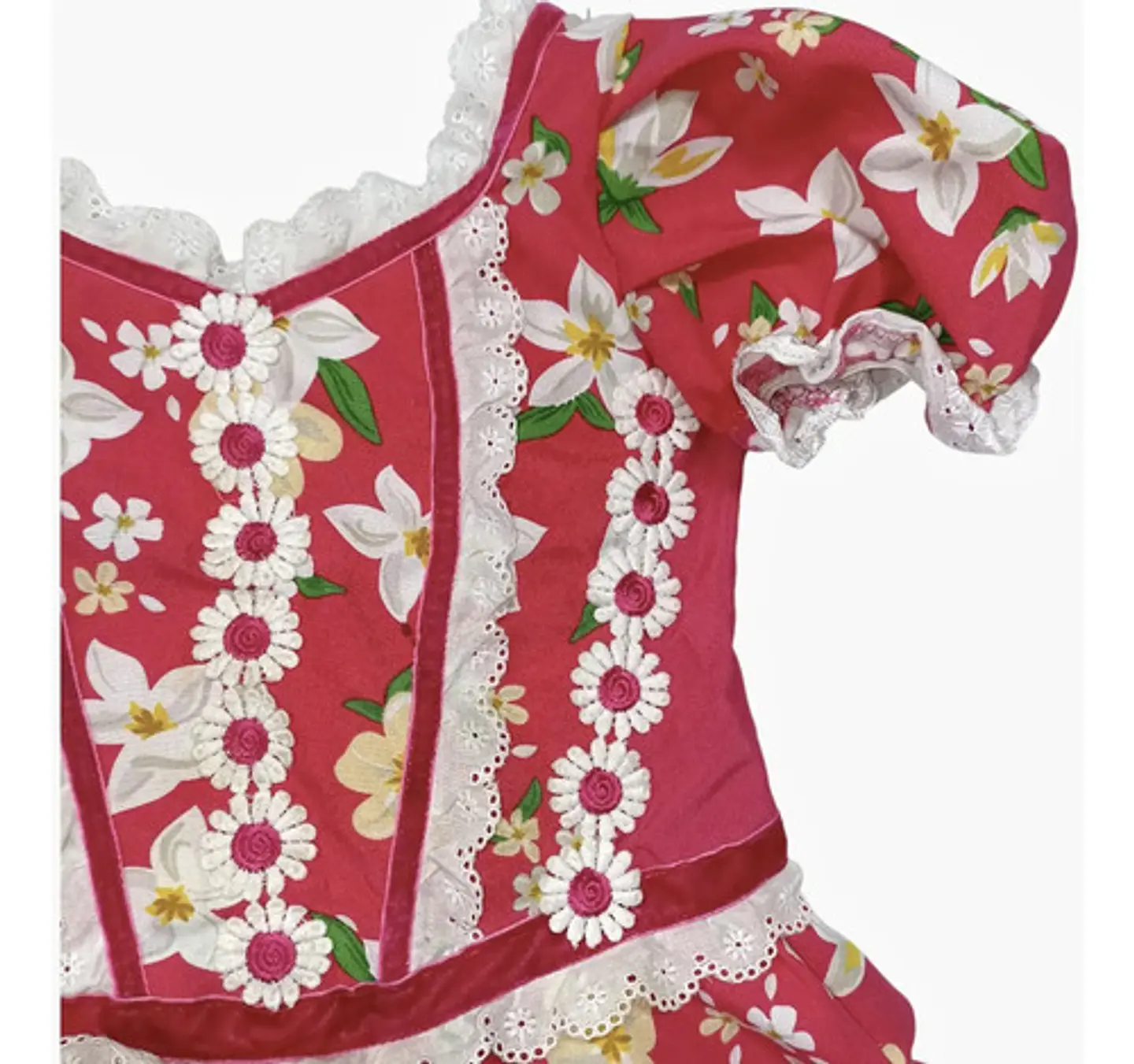 Vestido De Huasa China Para Niña 5 A 6 Años - Fondo Fucsia 7