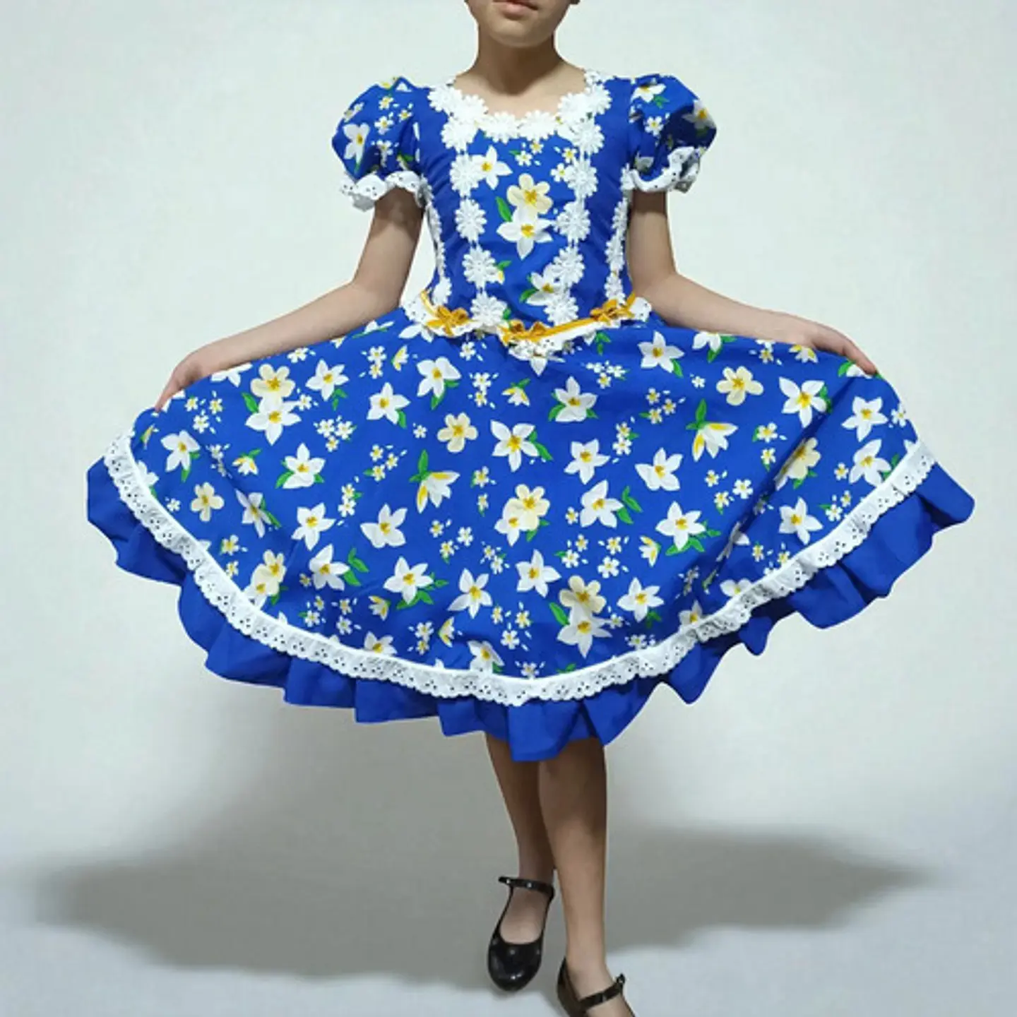 Vestido Huasa China Azul Para Niña 6 A 8 Años - Como Nuevo 1