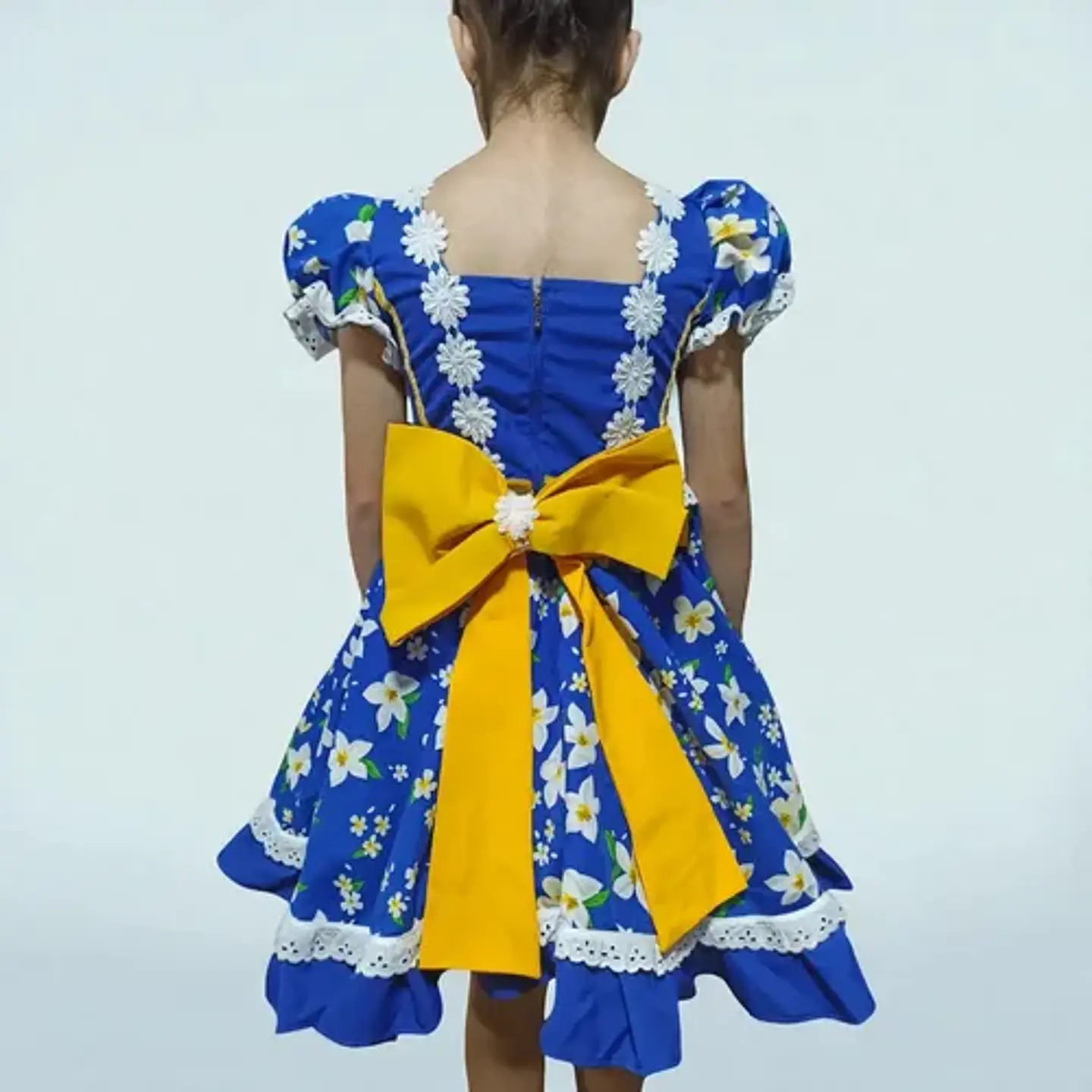 Vestido Huasa China Azul Para Niña 6 A 8 Años - Como Nuevo 2