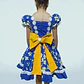 Vestido Huasa China Azul Para Niña 6 A 8 Años - Como Nuevo - Miniatura 2