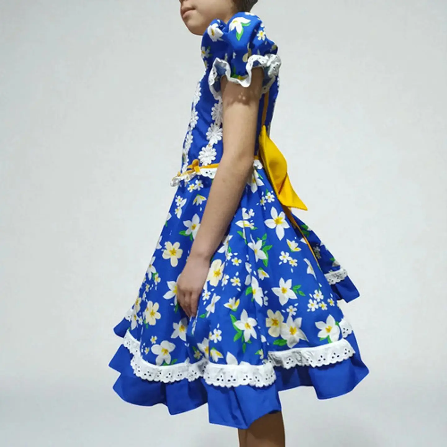Vestido Huasa China Azul Para Niña 6 A 8 Años - Como Nuevo 3