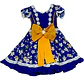 Vestido Huasa China Azul Para Niña 6 A 8 Años - Como Nuevo - Miniatura 5