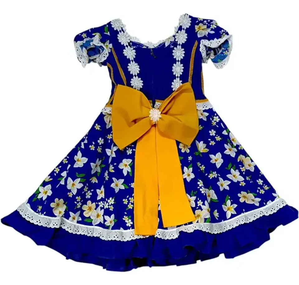 Vestido Huasa China Azul Para Niña 6 A 8 Años - Como Nuevo 5