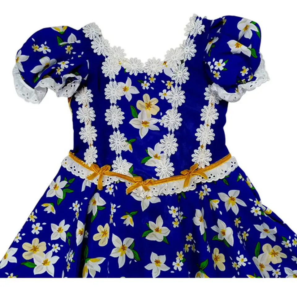 Vestido Huasa China Azul Para Niña 6 A 8 Años - Como Nuevo 6