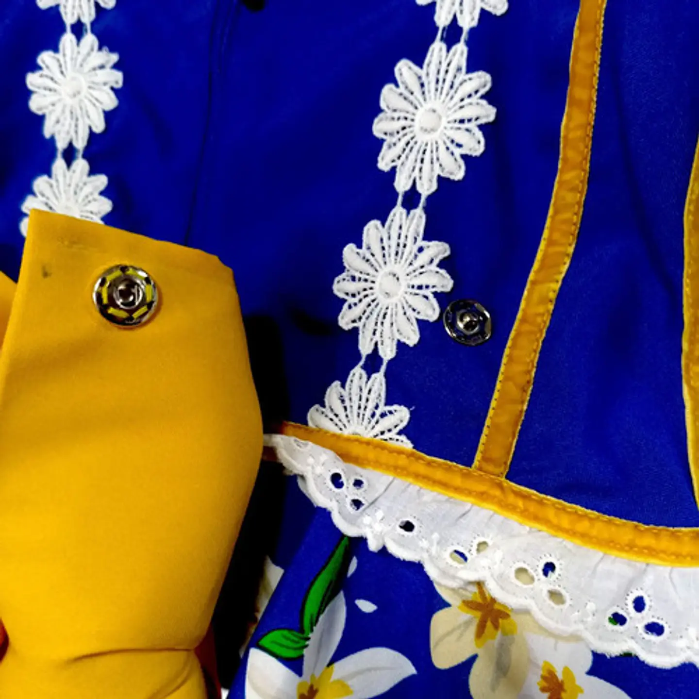 Vestido Huasa China Azul Para Niña 6 A 8 Años - Como Nuevo 9