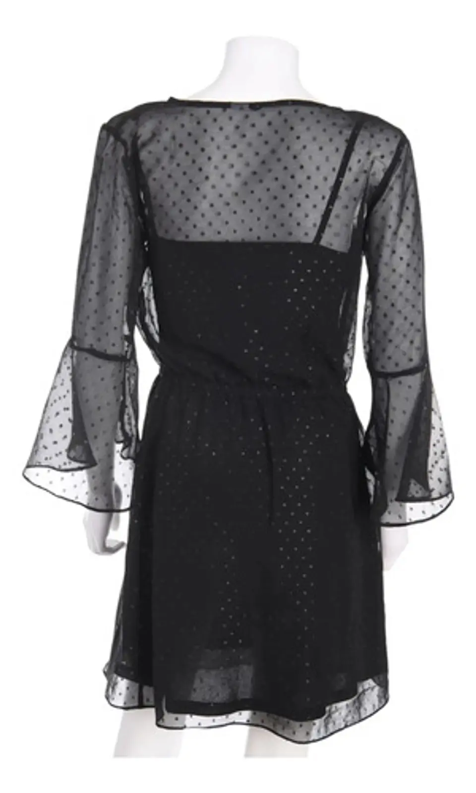 Vestido Corto Formal Coctel H & M De Gasa Y Mangas 3/4 4