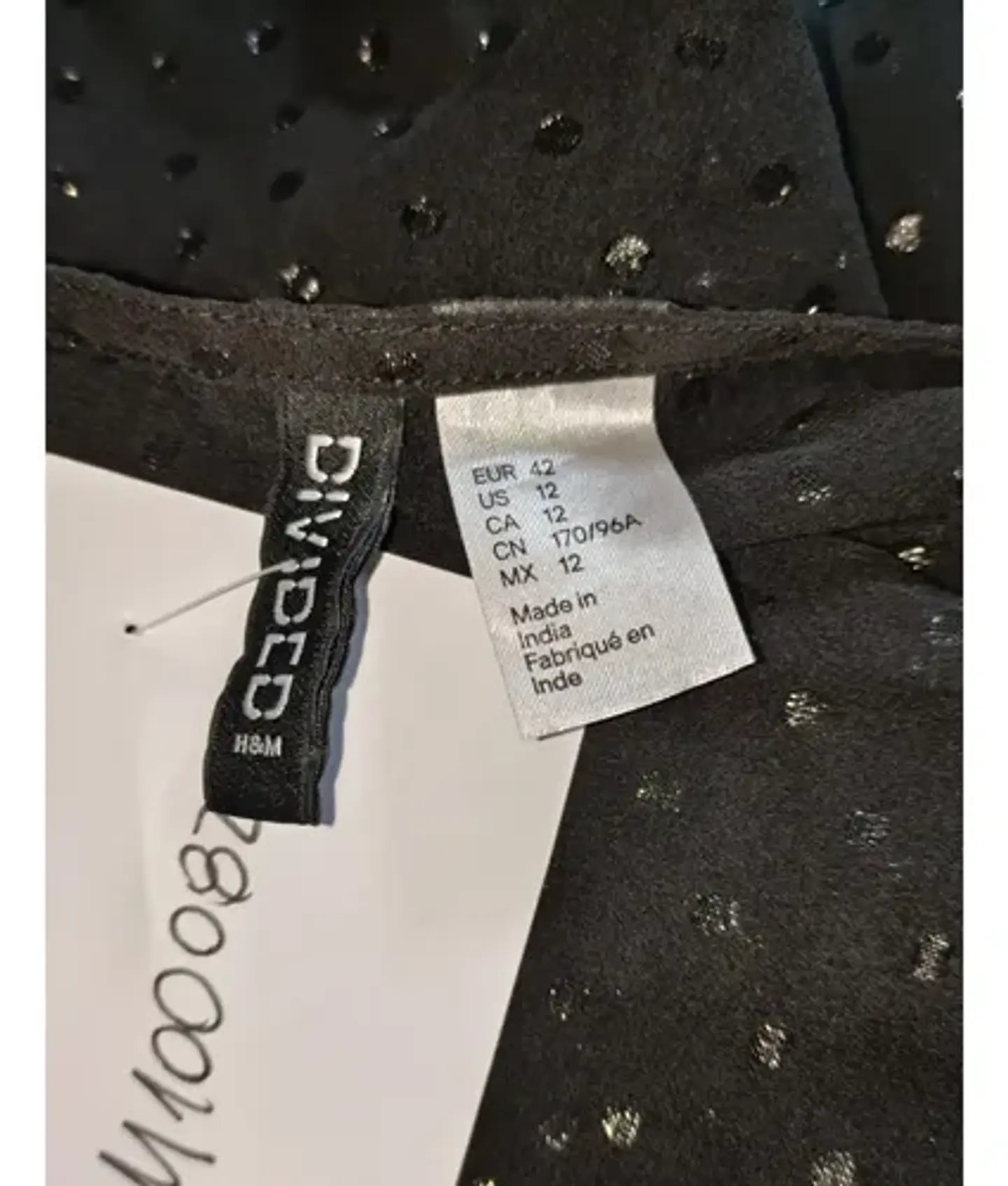 Vestido Corto Formal Coctel H & M De Gasa Y Mangas 3/4 6
