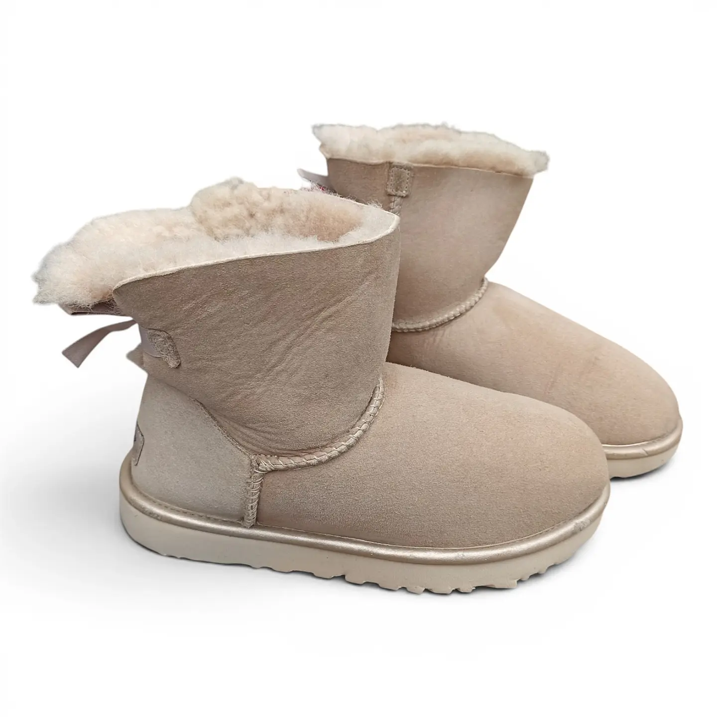 Bota UGG Mini Bailey Bow Metallic Sheepskin - Talla 37 1