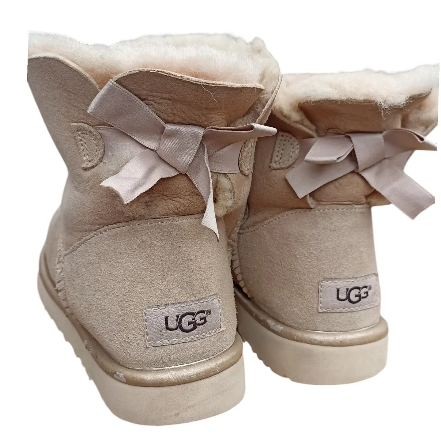 Bota UGG Mini Bailey Bow Metallic Sheepskin - Talla 37 5