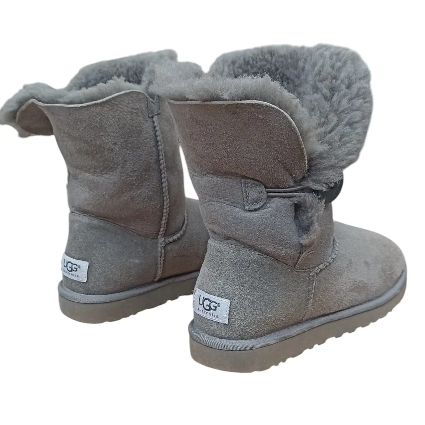 Bota UGG Bailey Button Gris Sheepskin - Talla 38 6