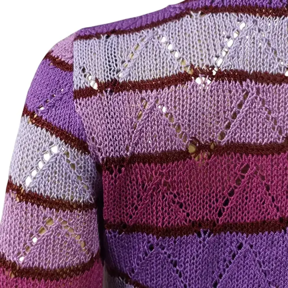 Cardigan De Hilo Tejido A Mano Talla M - L 5