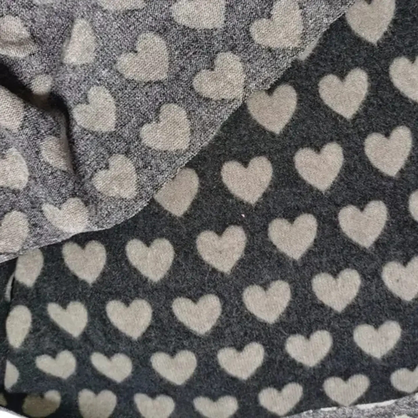 Tela Lanilla Estampada Diseño Corazones - Corte De 1 Metro 1