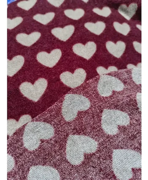 Tela Lanilla Estampada Diseño Corazones - Corte De 1 Metro