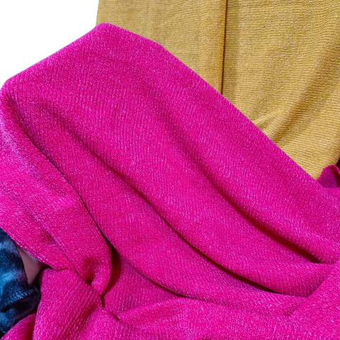 Tela Lanilla Cachemira Fucsia - Corte De 1 Metro