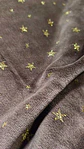Tela Plush Stretch Marrón Estrellas Glitter - Corte 1 Metro - Miniatura 1