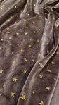 Tela Plush Stretch Marrón Estrellas Glitter - Corte 1 Metro - Miniatura 2