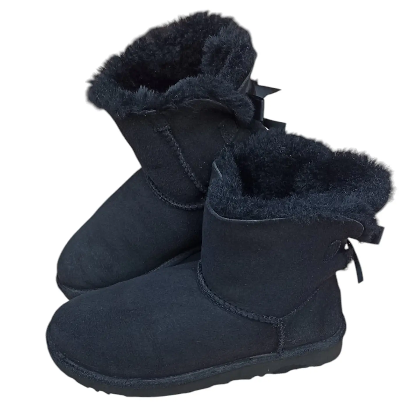 Bota UGG Mini Bailey Bow Sheepskin Negra - Talla 38 4