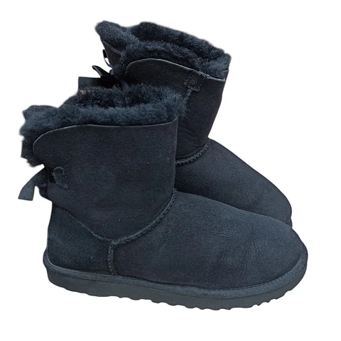 Bota UGG Mini Bailey Bow Sheepskin Negra - Talla 38