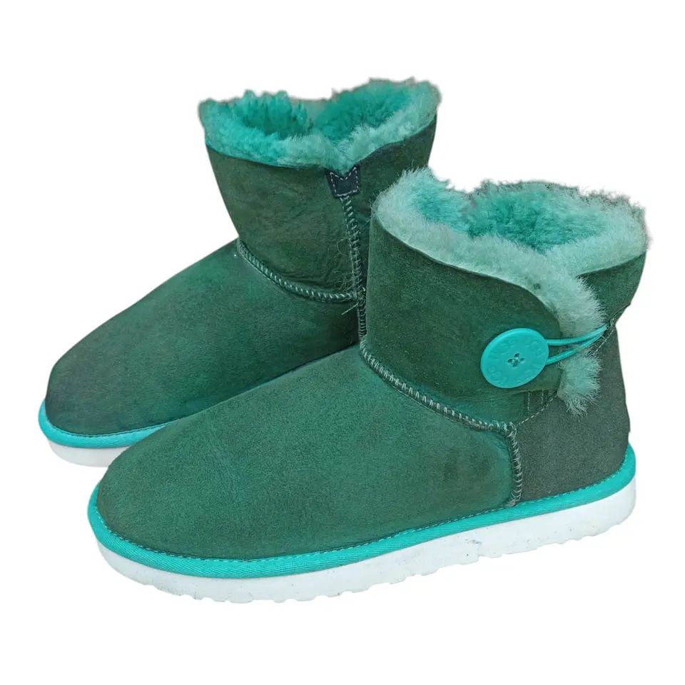 Bota UGG Mini Bailey Button Sheepskin Verde- Talla 40  4