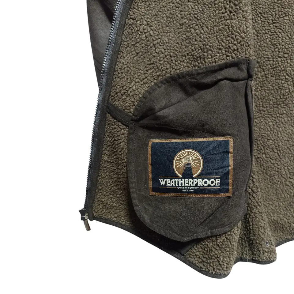 Chaqueta Forrada Impermeable de Gamuza Para Hombre Talla XL 7