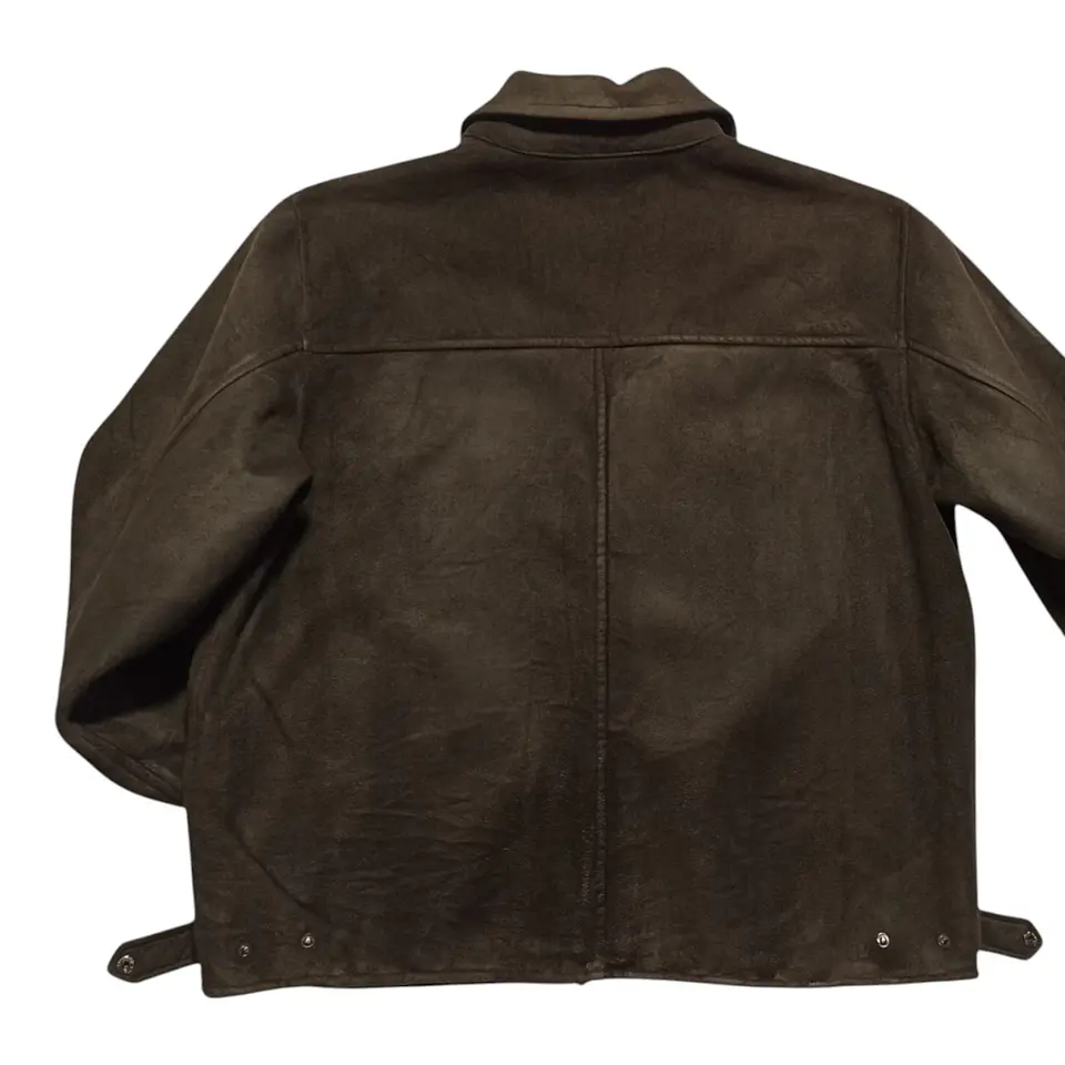Chaqueta Forrada Impermeable de Gamuza Para Hombre Talla XL 5